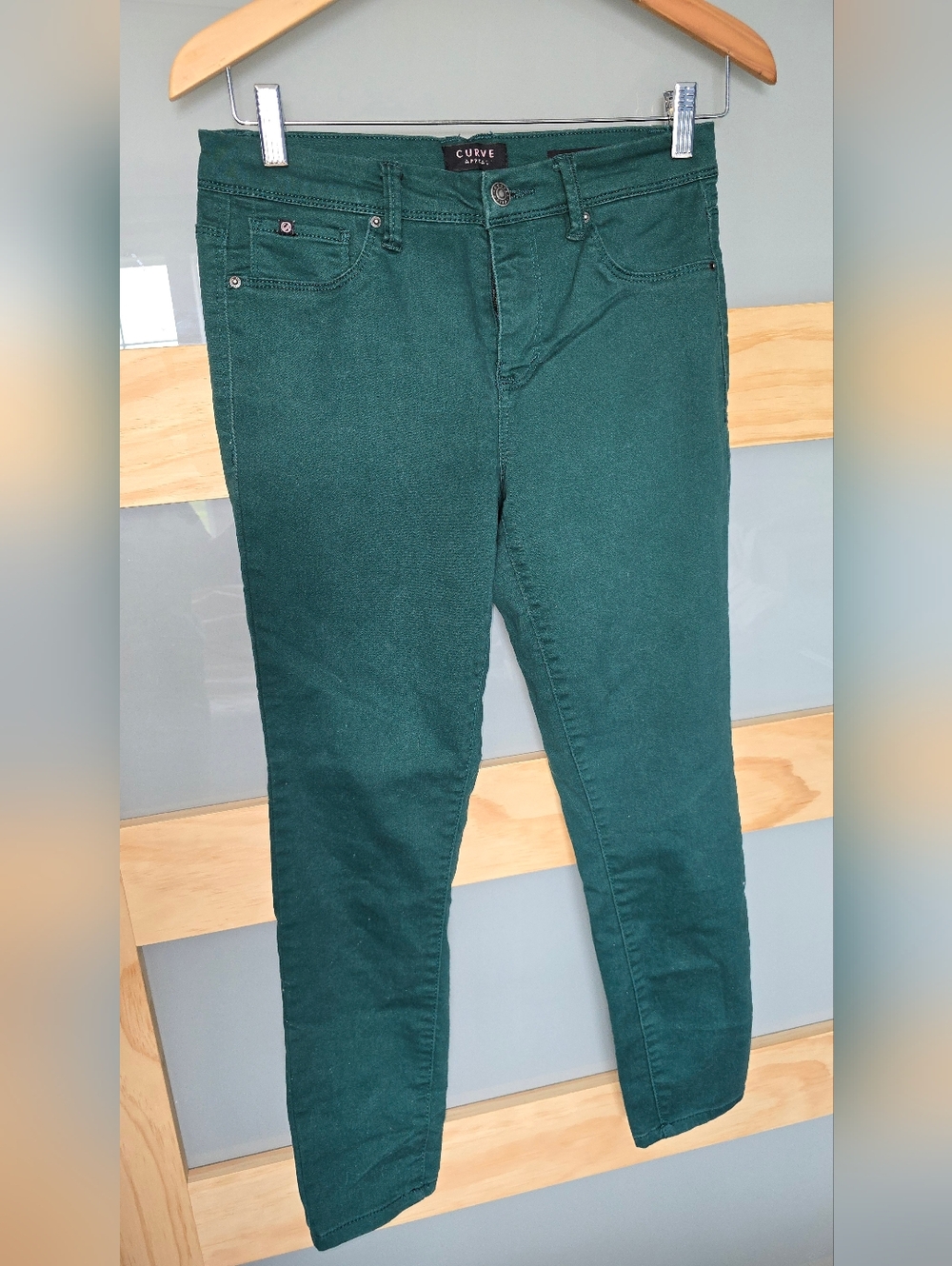 Curve Apparel Women's Deep Teal Skinny Jeans